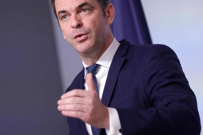 Olivier Véran, porte-parole du gouvernement, lors d’une conférence de presse depuis l’Elysée, le 22 décembre 2022.