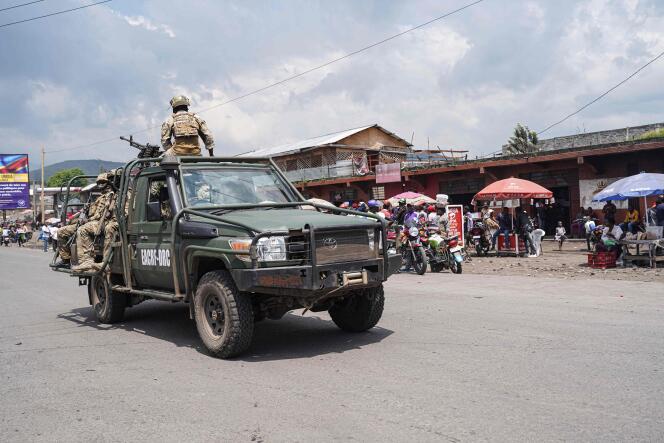 Des soldats de la Communauté de l’Afrique de l’Est (CAE) à Goma, dans l’est de la République démocratique du Congo, le 2 décembre 2022.
