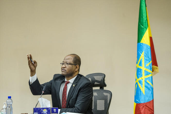 La delegación del gobierno está encabezada por Tagesse Chafo, el presidente del parlamento (aquí en Addis Abeba en mayo de 2021).