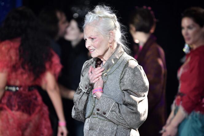 Vivienne Westwood, durante la Semana de la Moda, en París, 5 de marzo de 2022.