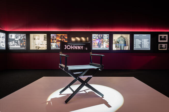 La exposición “Johnny Hallyday” en Bruselas, en diciembre de 2022.
