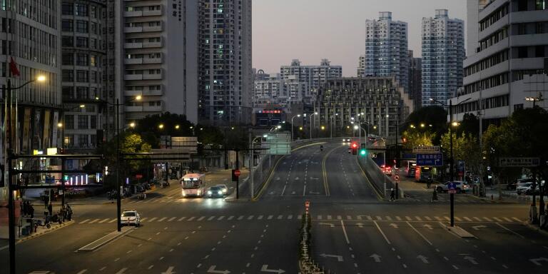 An empty road is pictured during Friday evening rush hour, as coronavirus disease (COVID-19) outbreaks continue in Shanghai, China, December 23, 2022. REUTERS/Aly Song