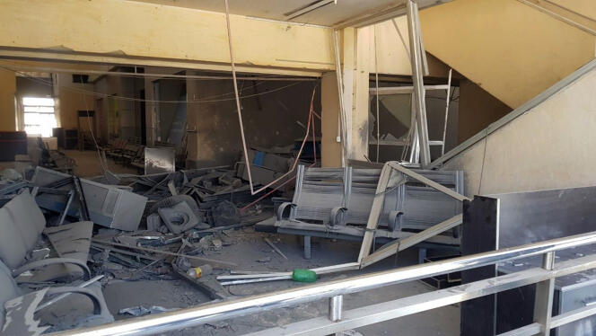 Am 10. Juni wurde der Flughafen von Damaskus bei einem Luftangriff zerstört.  Foto veröffentlicht von der offiziellen syrischen Nachrichtenagentur SANA. 