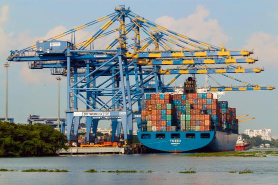 El puerto de Kochi, en el estado de Kerala (India).