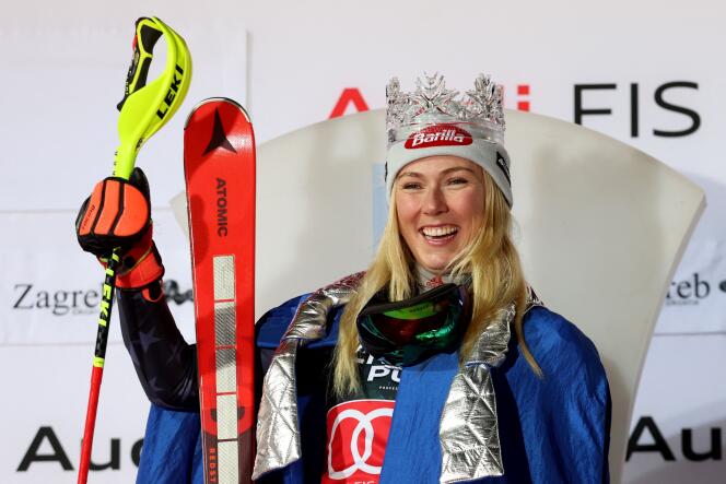 Mikaela Shiffrin sacrée reine de Zagreb après sa victoire lors du slalom, mercredi 4 janvier, la 81e de sa carrière en Coupe du monde.