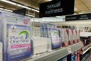 Plan-B, an emergency contraceptive for women, on the self in a drug store in Annapolis, Maryland.