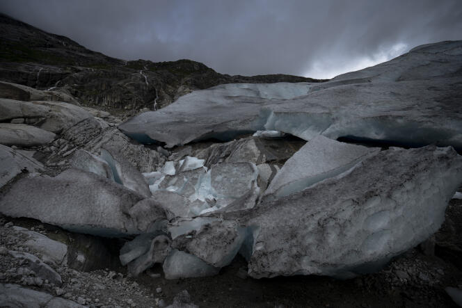 The Nigardsbreen glacier in Jostedal (Norway), seen on August 5, 2022, has lost almost 3 kilometers in length in the past century due to climate change.