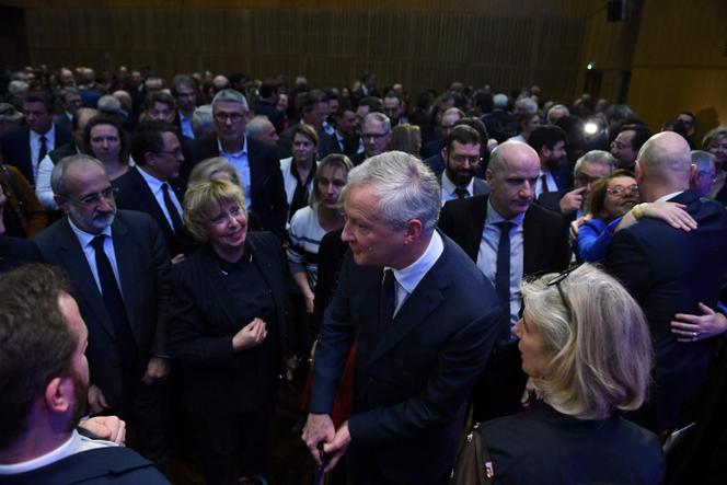 El Ministro de Economía, Bruno Le Maire, durante la ceremonia de presentación de sus deseos de Año Nuevo, en París, el 5 de enero. 