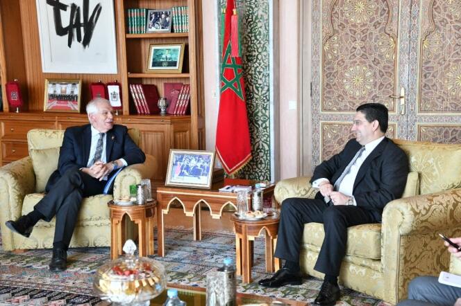 Josep Borrell, Alto Representante de la Unión Europea, y Nasser Bourita, Ministro de Asuntos Exteriores de Marruecos, en Rabat, el 5 de enero de 2023.