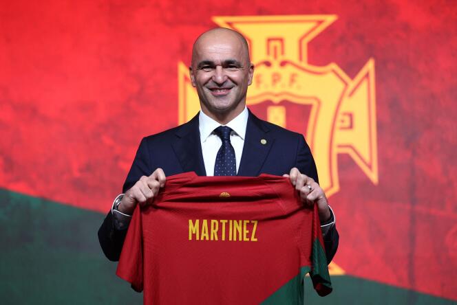 Roberto Martínez, nuevo seleccionador de Portugal, el lunes 9 de enero de 2023, en la sede de la federación portuguesa, en Algés (Portugal).
