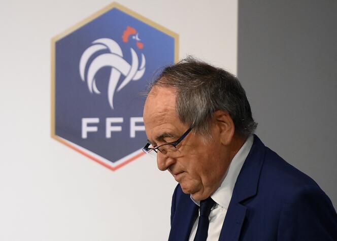 Noël Le Graët au siège de la Fédération française de football, en mars 2021.