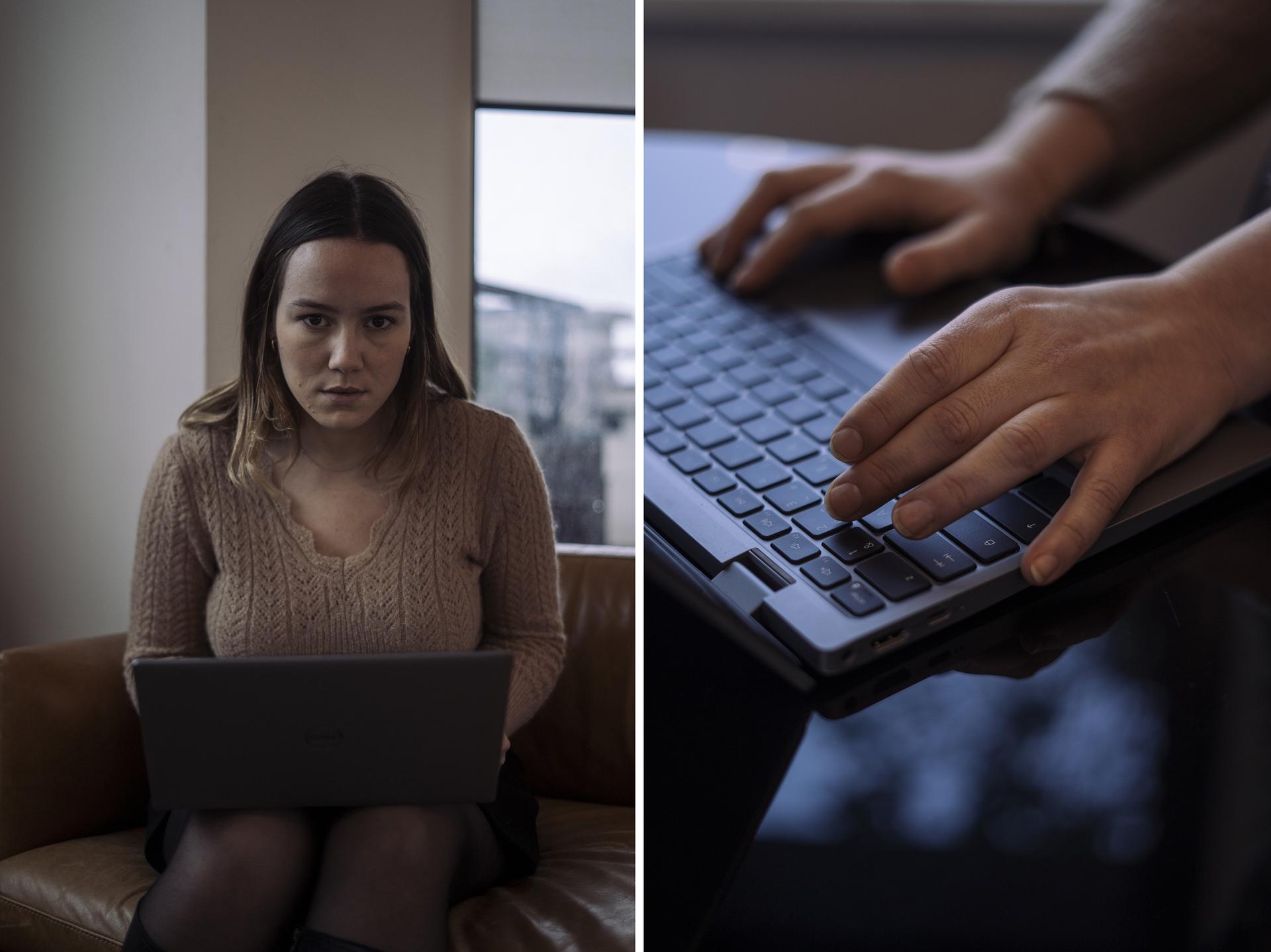 Sixtine Watrigant, 23 ans, ingénieure consultante en cybersécurité au cabinet de conseil SIA Partners, à Paris, le 10 janvier 2023.