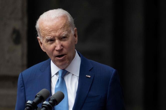 US President Joe Biden speaks to reporters following the North American Summit in Mexico City on January 10, 2023. 