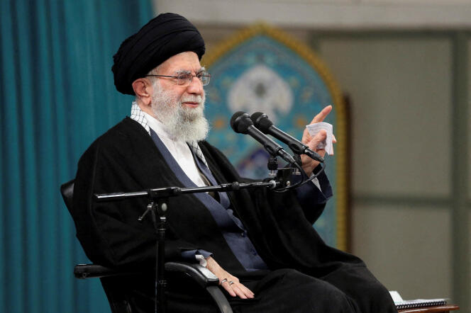 El ayatolá Khamenei en un mitin en Teherán el 12 de enero de 2023.