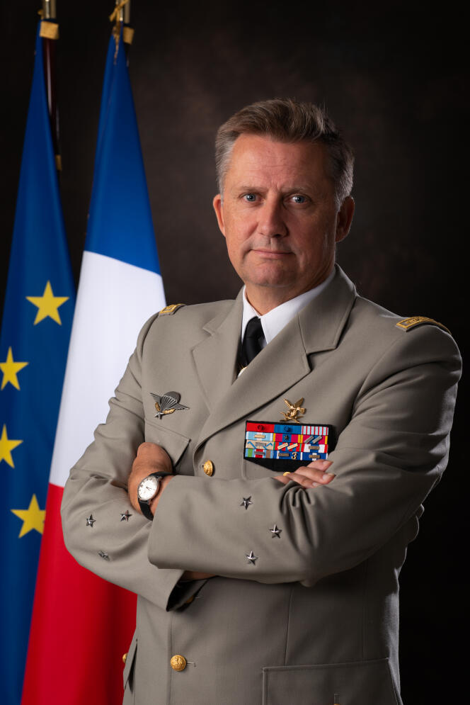 General Aymeric Bonnemaison, commander of cyber defense, at Fort d'Ivry (Val-de-Marne), September 6, 2022.