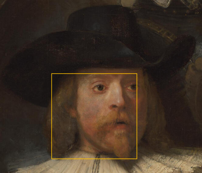 Detail of “The Night Watch”, Rembrandt's masterpiece, in which the presence of formates of lead has been detected.