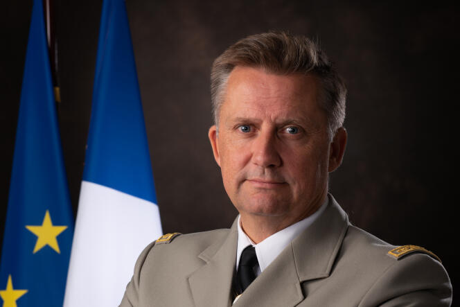 Le général Aymeric Bonnemaison, commandant de la cyberdéfense, au fort d’Ivry (Val-de-Marne), le 6 septembre 2022.