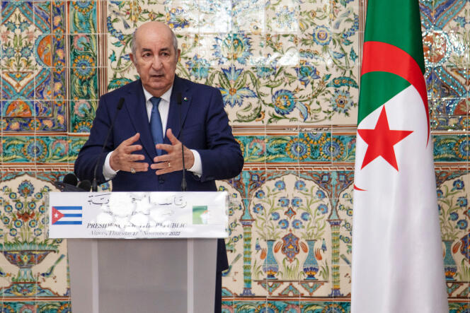 El presidente de Argelia, Abdelmadjid Tebboune, en Argel el 17 de noviembre de 2022.