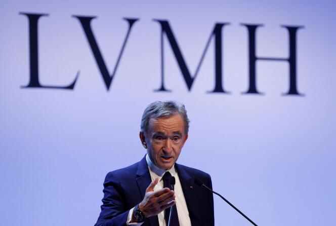 Bernard Arnault, CEO of LVMH, in Paris, January 28, 2020.