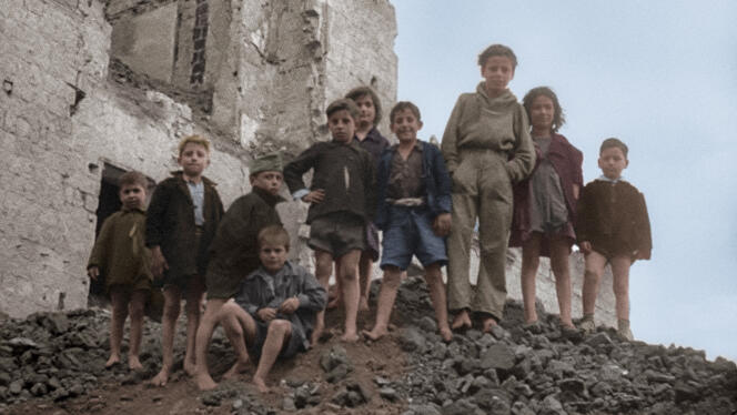 Une image extraite du documentaire « 1945, les enfants du chaos », de Julien Johan et Agnès Pizzini.