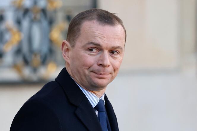 Le ministre du Travail Olivier Duspot à l'Elysée à Paris le 18 janvier 2023.