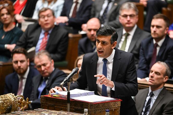 British Prime Minister Rishi Sunak at the House of Commons in London on January 18, 2023. 
