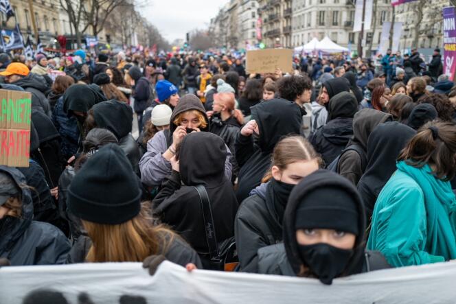 The demonstration in Paris, on January 19, 2023.