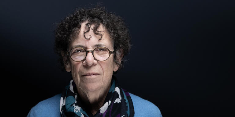 French historian and specialist in the Holocaust and the history of the Jewish people in the 20th century Annette Wieviorka poses during a photo session in Paris, on November 17, 2022. (Photo by JOEL SAGET / AFP)