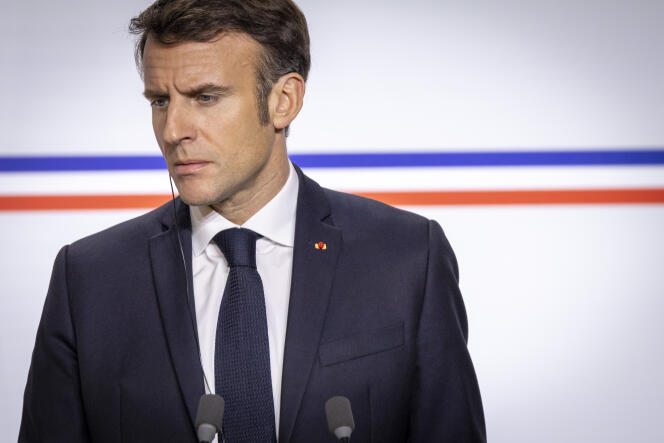 Emmanuel Macron, au Palais de l’Elysée, à Paris, le 22 janvier 2023.