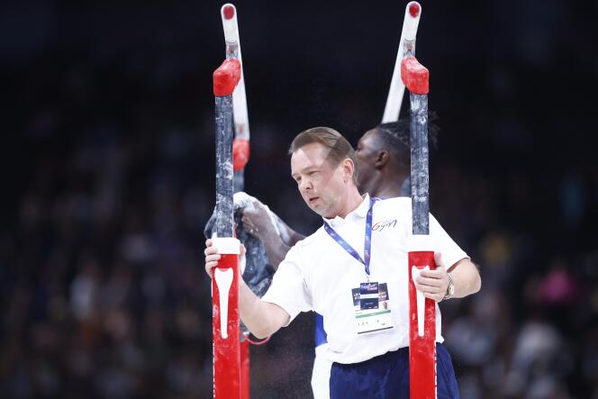 Vitaly Marinitch during the French Open in gymnastics, in Paris, on September 24, 2022.