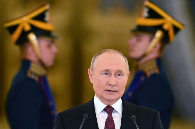 Vladimir Putin on September 20, 2022 in Moscow.