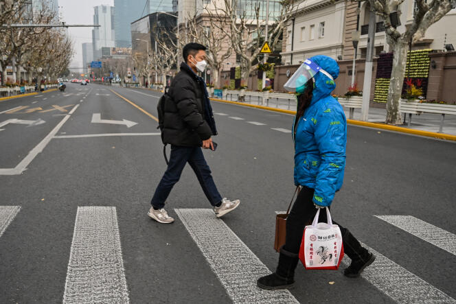 Une rue de Shanghaï, le 9 janvier 2023.