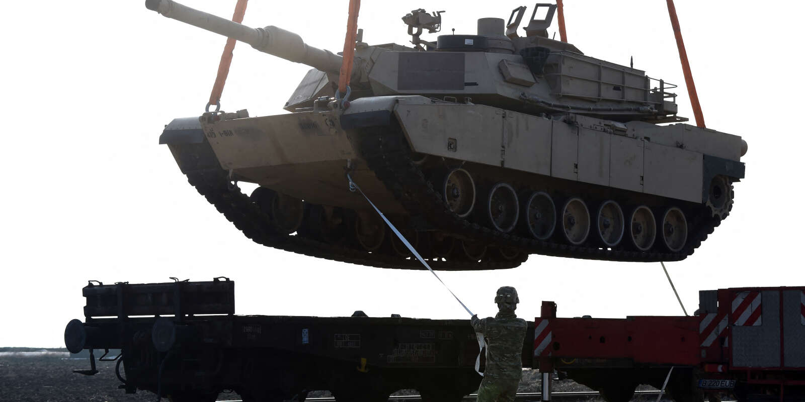 Un char Abrams M1 en Roumanie, en 2017.
