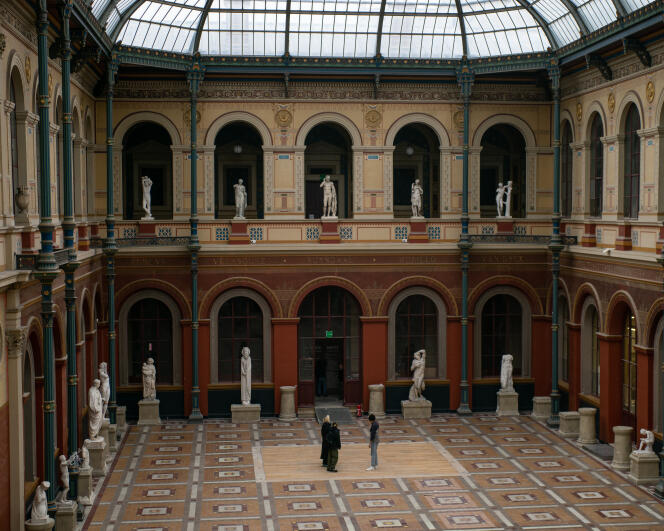 La cour vitrée du palais des études des Beaux-Arts de Paris, le 26 janvier 2023.