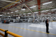 Dans l’usine Halewood de Ford, à Liverpool, dans le nord-ouest de l’Angleterre, le 18 octobre 2021.