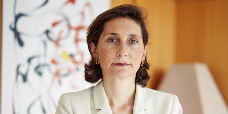 Amélie Oudéa-Castera, ministre des Sports et des Jeux olympiques et paralympiques, dans son bureau le 25 juillet2022