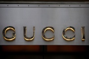 A Gucci sign is seen outside a shop in Paris, France, January 27, 2023. 
