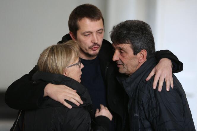 La famille de Julie Duib au dernier jour de l'appel de Bruno García-Cruciani, Ajaccio, 20 janvier 2023.