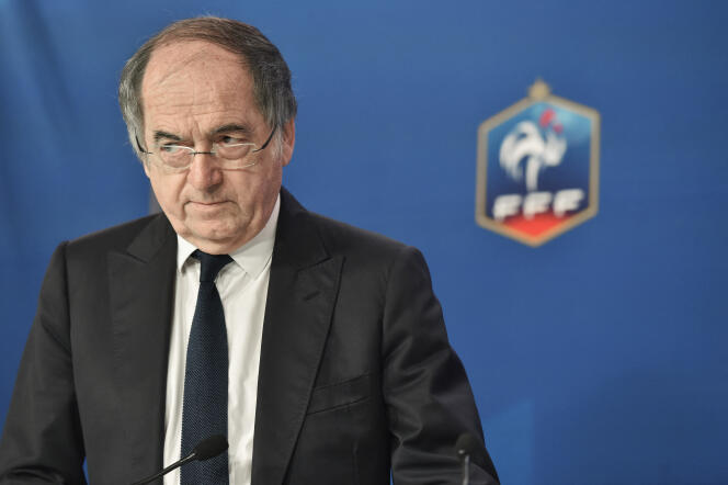 Noël Le Graët, le président de la Fédération française de football, le 12 juillet 2016, à Paris. 