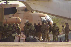  Des mercenaires russes dans le nord du Mali, sur une photo non datée distribuée par l’armée française. 