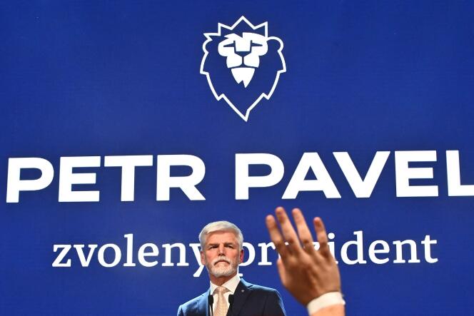 L’ancien chef d’état-major tchèque Petr Pavel après l’annonce de sa victoire à l’élection présidentielle, à Prague, le 28 janvier 2023.