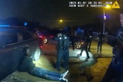 Tyre Nichols, during his arrest by Memphis police officers in an image taken from footage from a police body camera on January 7, 2023.