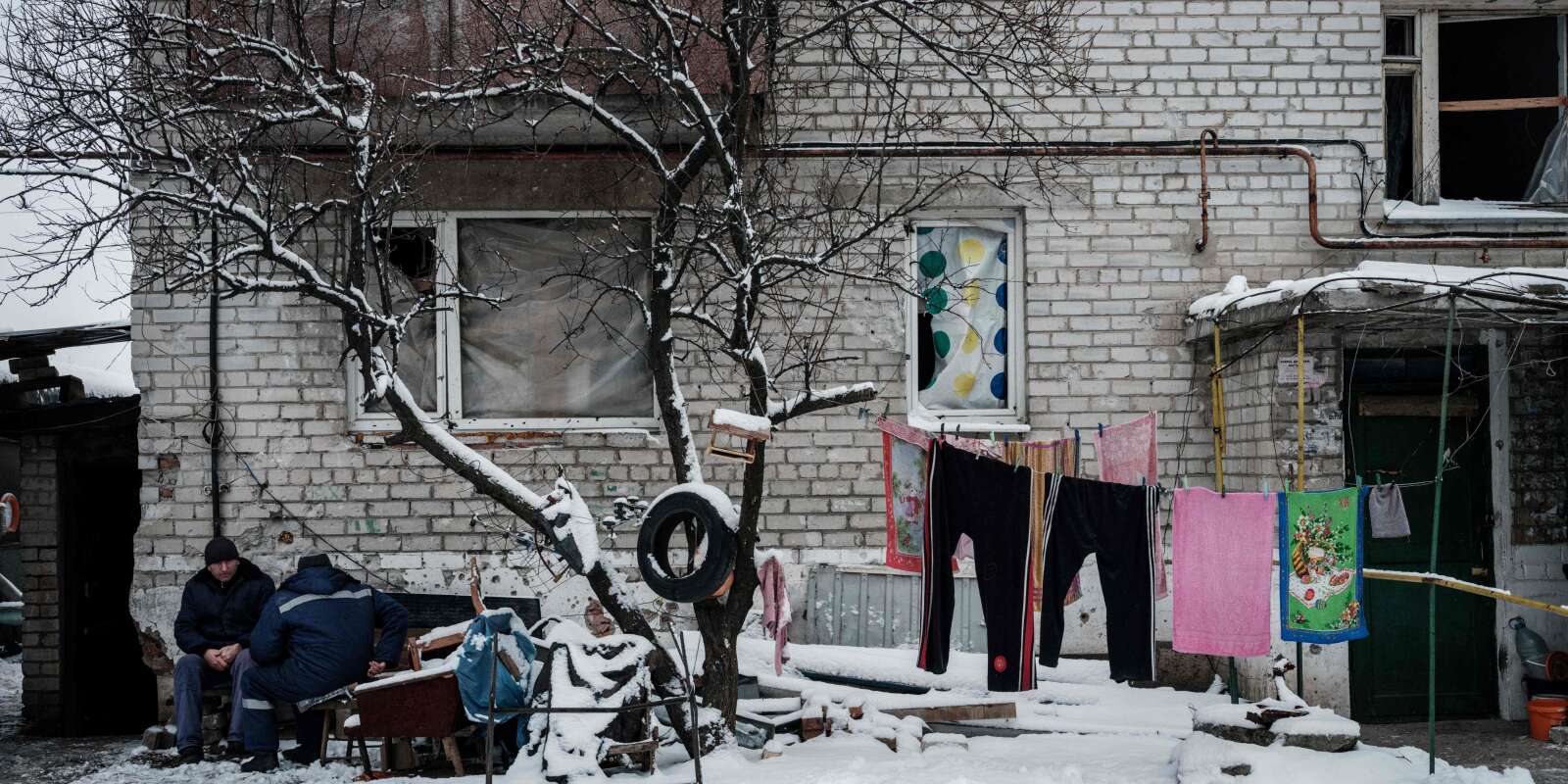 A Lyman, dans l’oblast de Donetsk (Ukraine), le 29 janvier 2023.