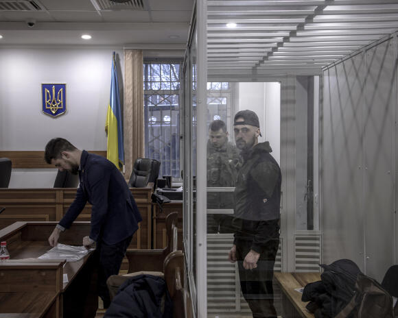 Lors du procès de Vladyslav L., un ex-soldat de la « république populaire » de Donetsk, à Kiev, le 11 janvier 2023.