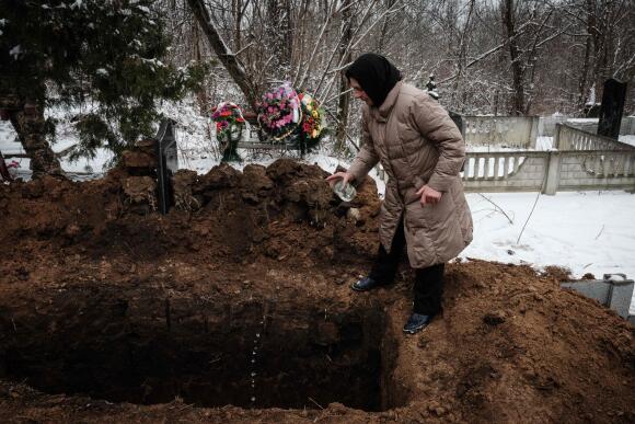 Dans un cimetière de Sloviansk, le 30 janvier 2023.