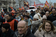At a protest against pension reform in Valenciennes (northern France), January 31, 2023.