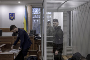  Vladyslav L., a former soldier of the Donetsk People's Republic (DNR), during his trial in Kiev, January 11, 2023.