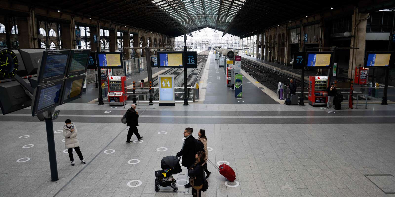 A Gare du Nord , à Paris, le 31 janvier 2023.