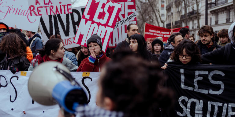 Deuxième journée de grève contre la réforme des retraites. Paris. France 31 janvier 2023.
© AGNES DHERBEYS / MYOP POUR «LE MONDE»