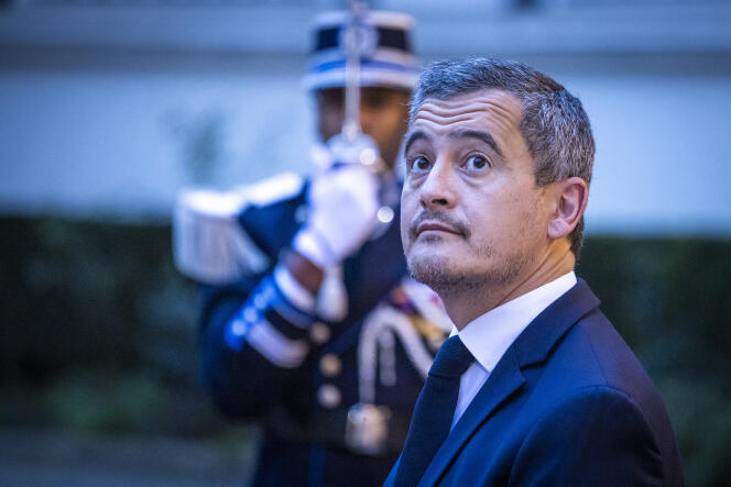 Gérald Darmanin at the Ministry of the Interior, in Paris, January 4, 2023.